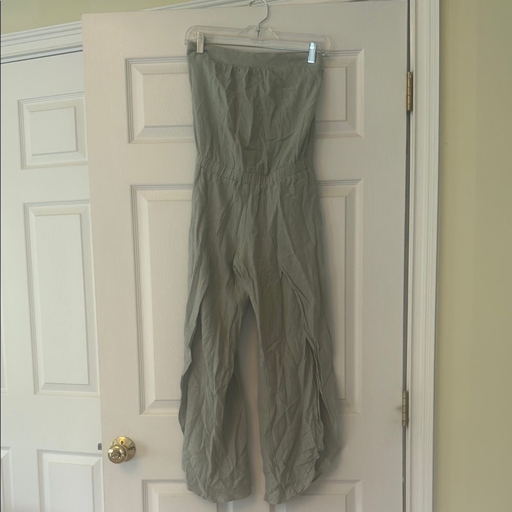 Women's sage green jumpsuit